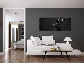 Obraz - Portrét jeleňa (120x50 cm)
