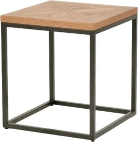 Odkladací stolík Indus 45 cm z masívu dub prírodný/grafit