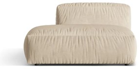 Béžový zamatový modul pohovky (ľavý roh) Martina – Micadoni