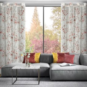 ZÁVES NA KRÚŽKOCH AVA 140X250 CM LISTY