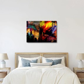 Obraz - Farebná abstrakcia mesta (70x50 cm)
