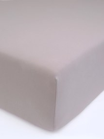 Jersey plachta do postieľky s elastanom Deluxe 60 × 120 cm – cappuccino
