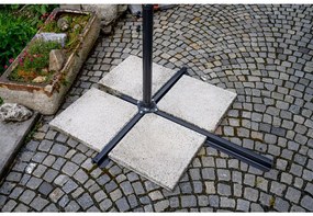 Záhradný skladací slnečník SOLIMARE 300 cm, modrý