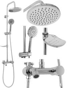 Rea Luis - sprchový set s vaňovým výtokom, chróm, REA-P7007