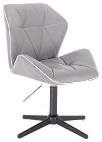 LuxuryForm DESIGN Stolička MILANO MAX na čiernom kríži - šedá