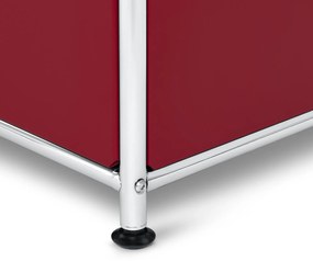 Komoda »CN3« s 3 výklopnými priečinkami, červená