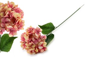 Umělá květina VIRIDIS HORTENSIA 73 cm růžová/béžová