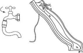 Smart4Play | Šmykľavka s prípojkou na vodu červená 2,20m | 11640063