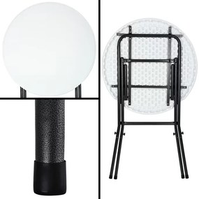 InternetovaZahrada Skladací barový stôl Ø72 cm - biely
