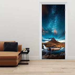 Fototapeta na dvere - Modrá mliečna dráha (95x205cm)