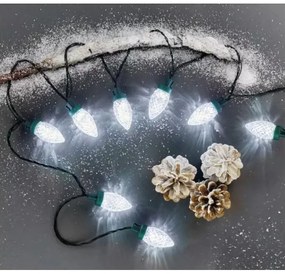 LED Vonkajšia vianočná reťaz 50xLED/8 funkcií 14,8 m IP44 studená biela