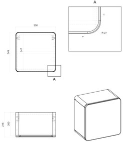 Kúpeľňová závesná skrinka BÁRA - malá