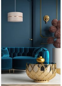 Duolla - Luster na lanku DUO 1xE27/15W/230V pr. 40 cm biela/zlatá