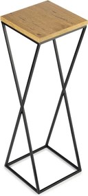 STOJAN NA KVETINÁČ LOFT6 70X24X24 CM ČIERNA/HNEDÁ