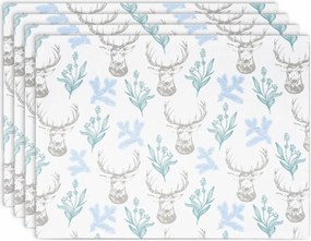 Trade Concept Výhodná sada Vianočné prestieranie Jeleň, 33 x 45 cm, 4 ks