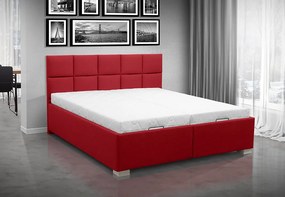 Čalúnená posteľ s úložným priestorom VIVIEN 180 Farba: červená