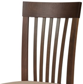 Autronic - jedálenská stolička, orech/látka béžová - BC-3950 WAL AKCE