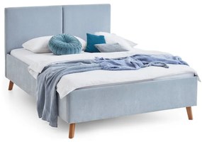 Svetlomodrá čalúnená dvojlôžková posteľ s roštom 140x200 cm Piano – Meise Möbel