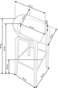 Barová stolička Hye. Vlastná spoľahlivá doprava až k Vám domov. 796808