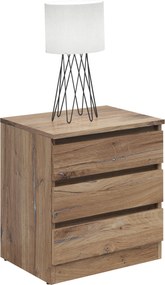 XXXLutz NOČNÝ STOLÍK, tmavý dub, 45/52/42 cm - Online Only spálne - 002427003721