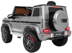 Detské elektrické autíčko Mercedes G63 AMG lakované - strieborné