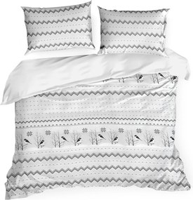 VIANOČNÉ SATÉNOVÉ OBLIEČKY TASHA 160X200 CM, 2 KS 70X80 CM VZOROVANÉ