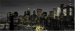 Obraz nočnej metropoly (120x50 cm)