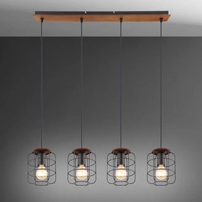 Závesné svietidlo 54037-4H čierno-hnedý LW4