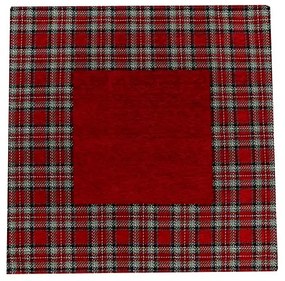 Vianočný obrus bordovej farby s rozmermi 90x90 cm