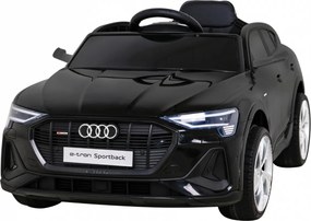 Ramiz Audi E-Tron Sportback pre deti Čierna + Pilot + pohon 4x4 + pomalý štart + rádio MP3 + LED