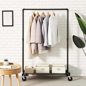 Mobilný stojanový vešiak LINEA čierny