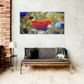 Skleneny obraz Abstrakcie kvety