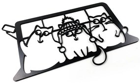 Veselá Stena Drevená nástenná dekorácia Mačičky čierne