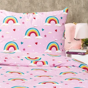 4Home Detské bavlnené obliečky Rainbow, 140 x 200 cm, 70 x 90 cm