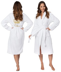 Dámský župan z mikrovlákna Queen L/XL bílý