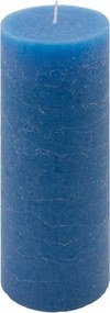 Modrá parafínová sviečka rustikálna 20 cm, 90 h, sada 2 ks