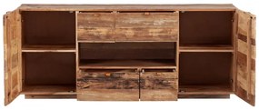 furniture-nabytek.cz - Masívny príborník Oldwood z recyklovaného dreva, lakovaný, prírodná farba – 180×40×75 cm