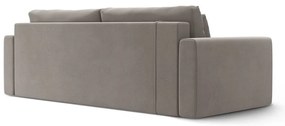 Svetlosivá zamatová rozkladacia pohovka s úložným priestorom 238 cm Belfast – Cosmopolitan Design