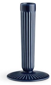 Tmavomodrý kameninový svietnik Kähler Design Hammershoi, výška 16 cm