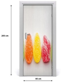 Samolepiace fototapety na dvere farebné želé 85x205 cm