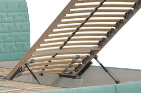 Posteľ Rita 180x200 cm, aqua modro-zelená látka