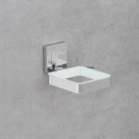 WENKO 22682100 -Držiak na fén VACUUM-LOC QUADRO ED 13,5x14 cm strieborný/chróm