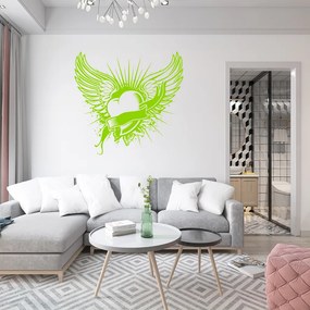 Veselá Stena Samolepka Srdce s krídlami Farba: zelená, Veľkosť: 60 x 60 cm