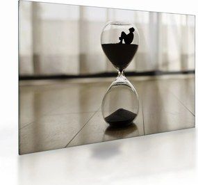 Sklenený obraz presýpacích hodín (70x50 cm)