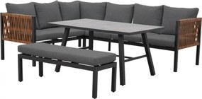 MI Rohová jedálenská súprava nábytku TEXAS