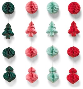 Ozdoby na vianočný stromček, 16-dielna súprava