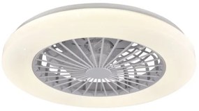 LED Stmievateľné stropné svietidlo s ventilátorom LIBYA LED/48W/230V 3000-6500K+DO