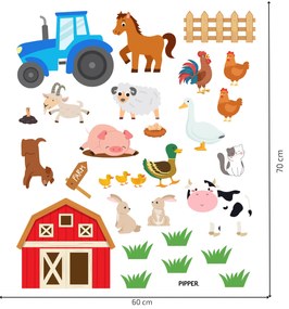 PIPPER. Samolepka na stenu "Farma"