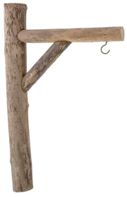 Drevený nástenný hák hnedá, 40 cm