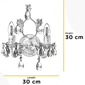 ONLI - Nástenné svietidlo TERESA 2xE14/6W/230V bronzová